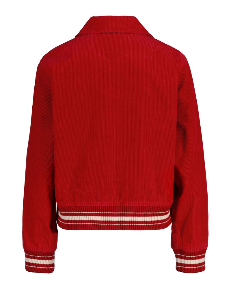 Corduroy Varsity Jacket Ruby Red / S