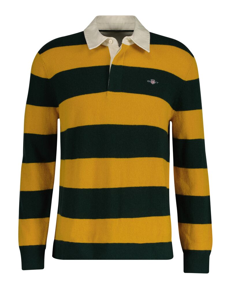 Gant Extrafine Lambswool Striped Rugger Tartan Green / S