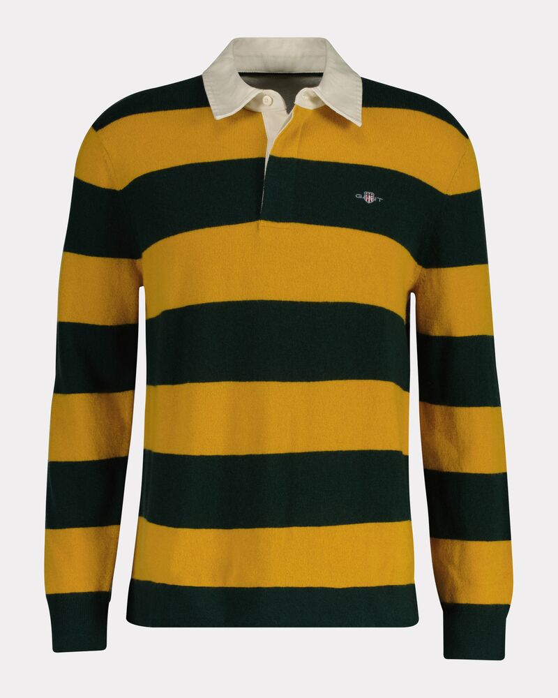 Gant Extrafine Lambswool Striped Rugger Tartan Green / S