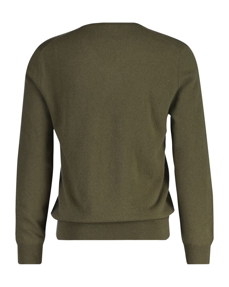 Gant Extrafine Lambswool V-Neck Juniper Green / S