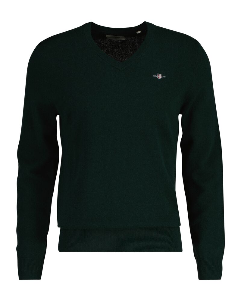 Extrafine Lambswool V-Neck Tartan Green / S