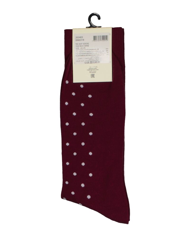 Tie Dot Socks Rich Wine / 40-42