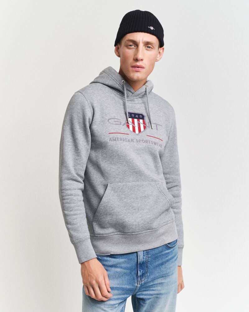 Archive Shield Hoodie Grey Melange / M