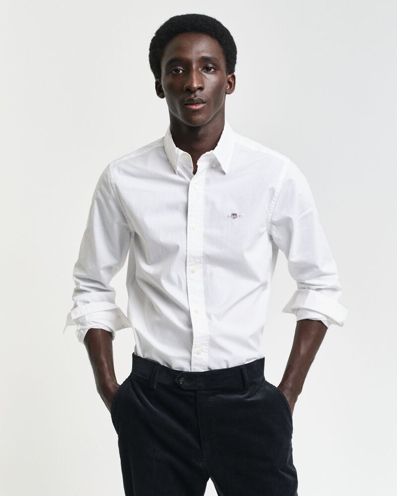 Slim Fit Classic Poplin Shirt White / S