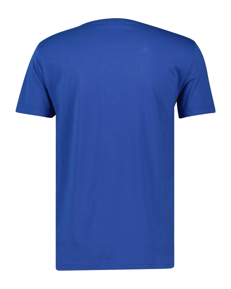 Slim Fit Shield V-Neck T-Shirt Rich Blue / S