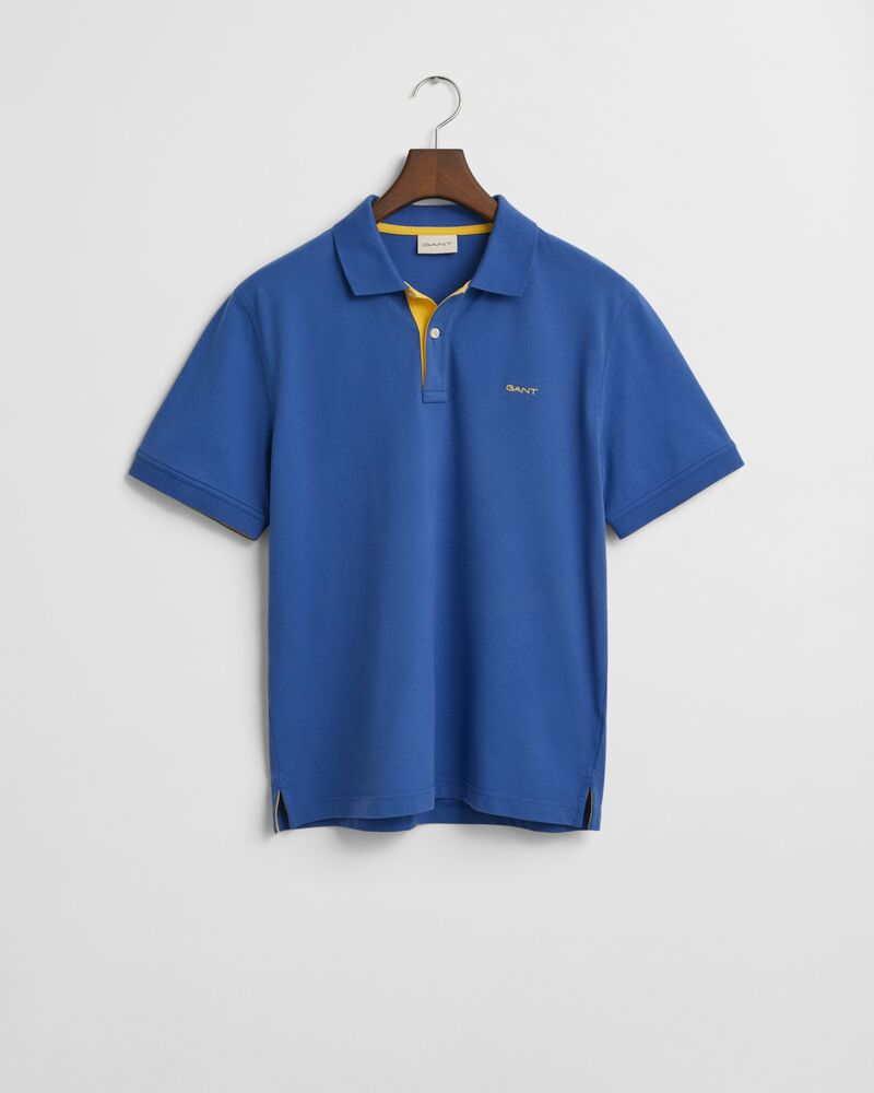 Contrast Piqué Polo Shirt RICH BLUE / S