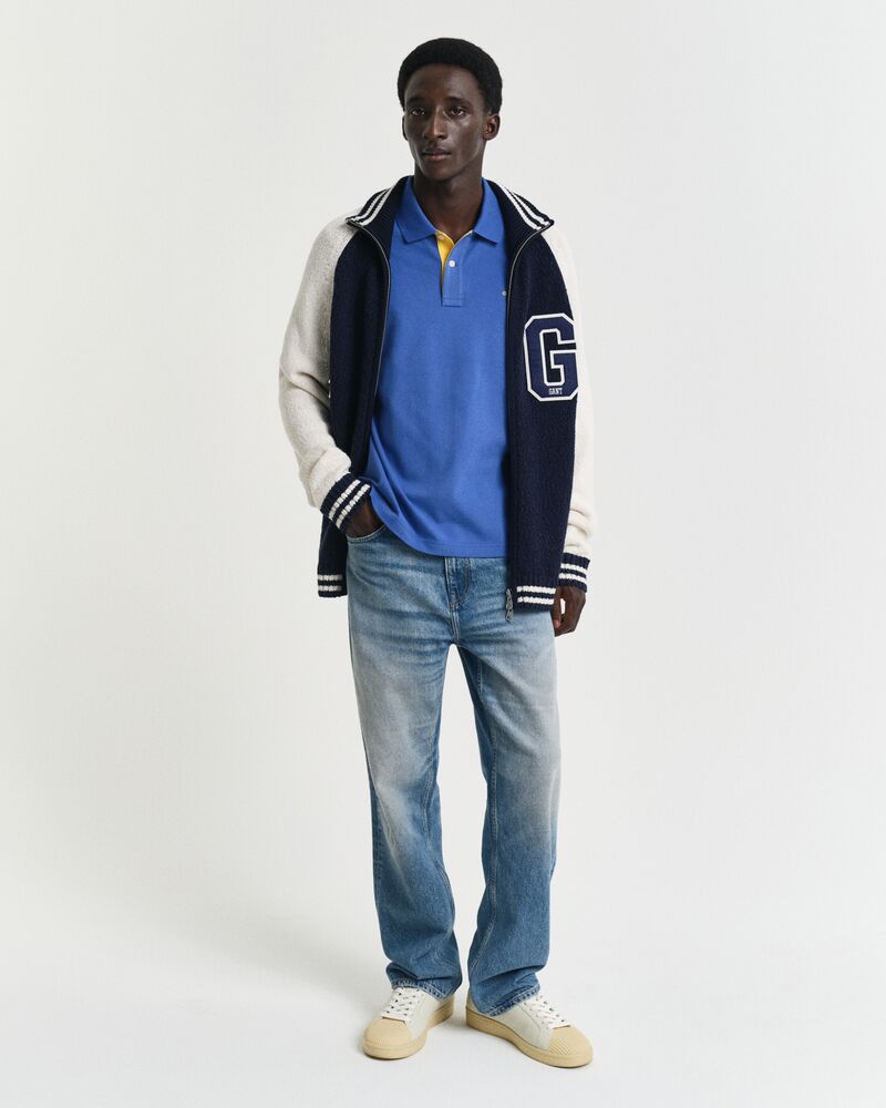 Contrast Piqué Polo Shirt RICH BLUE / S