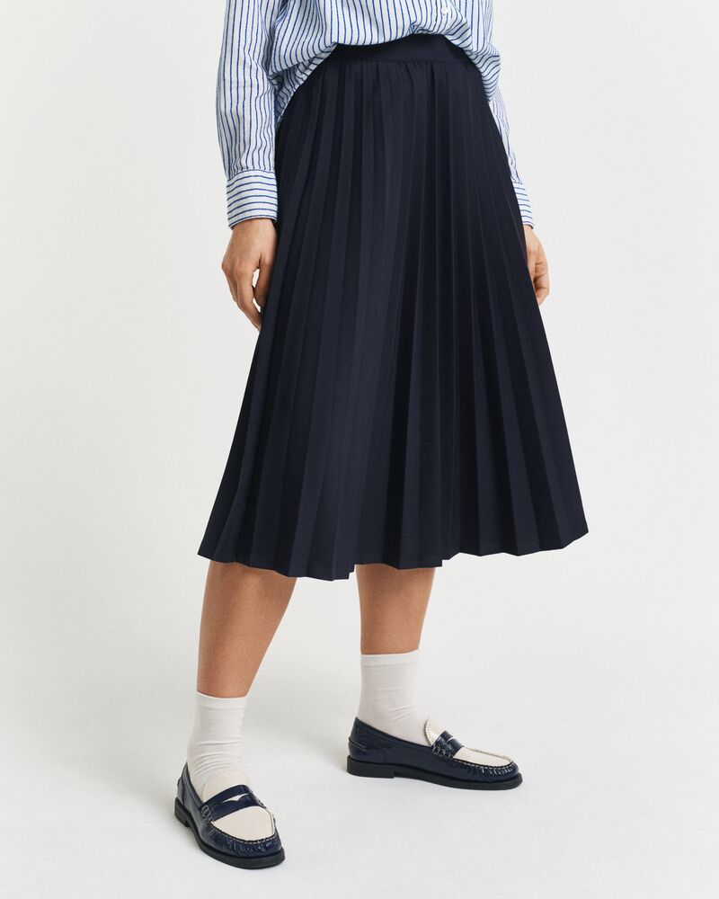 Pleated Jersey Skirt EVENING BLUE / S