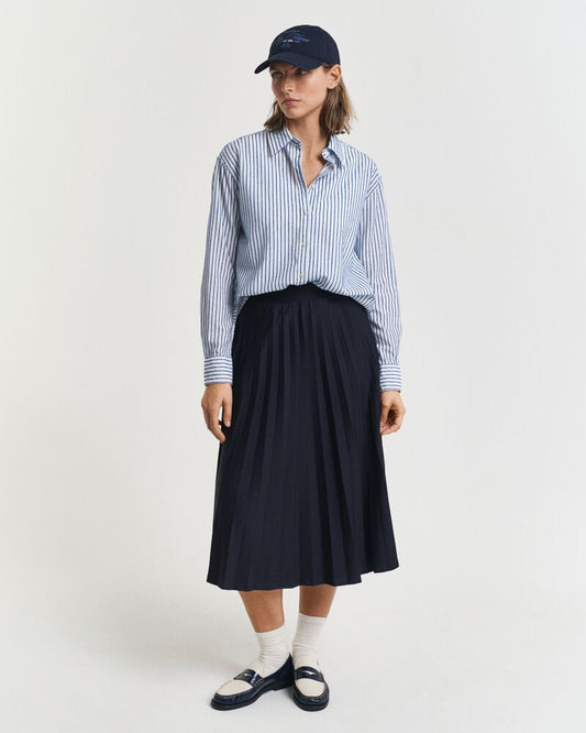 Pleated Jersey Skirt EVENING BLUE / S