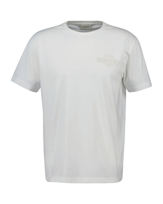 REGULAR TONAL SHIELD SHORT SLEEVE T-SHIRT EGGSHELL / S