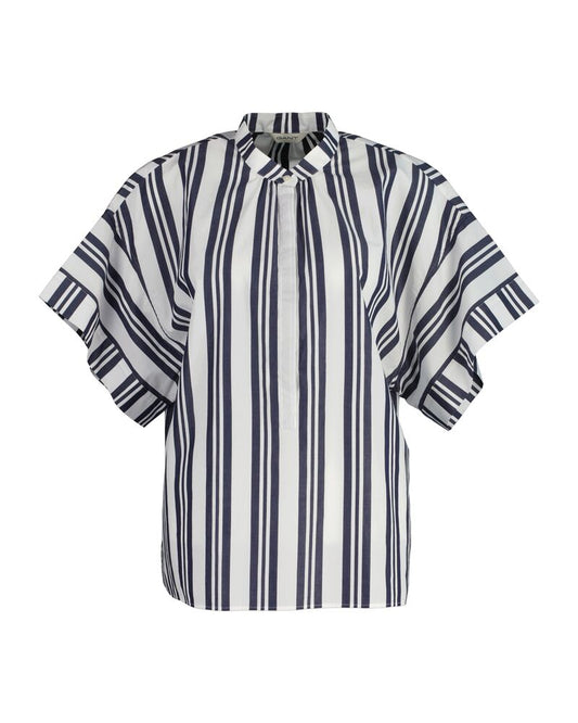 OVER SIZED STRIPED POPOVER CLASSIC BLUE / 34