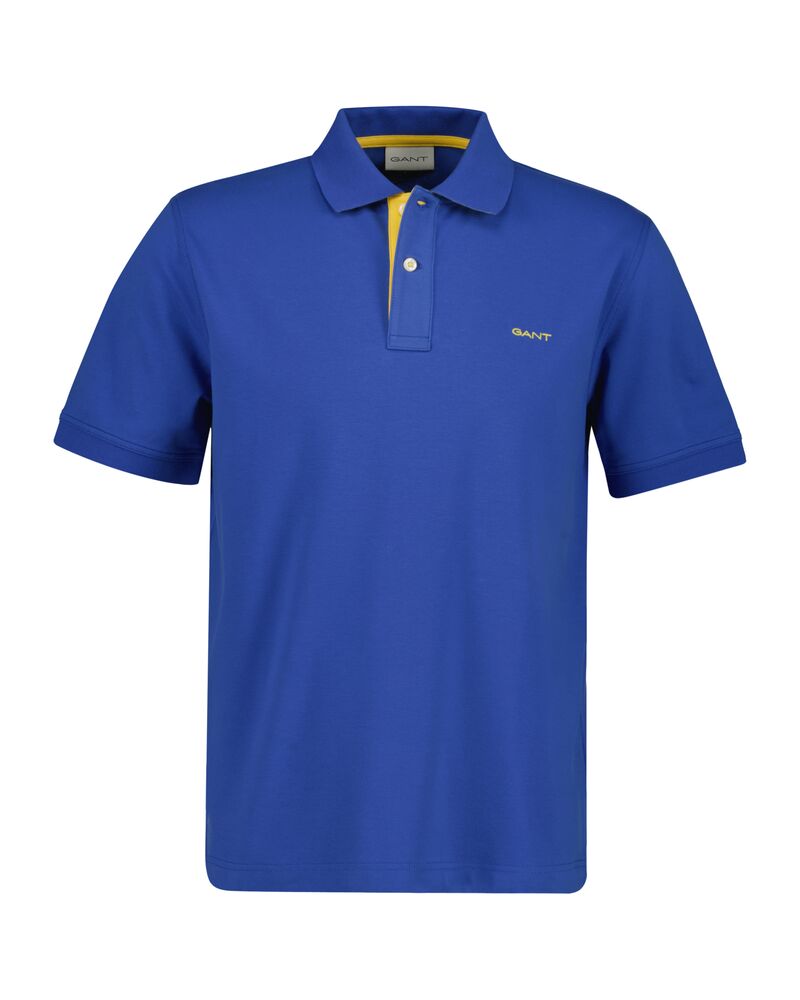 Contrast Piqué Polo Shirt RICH BLUE / S