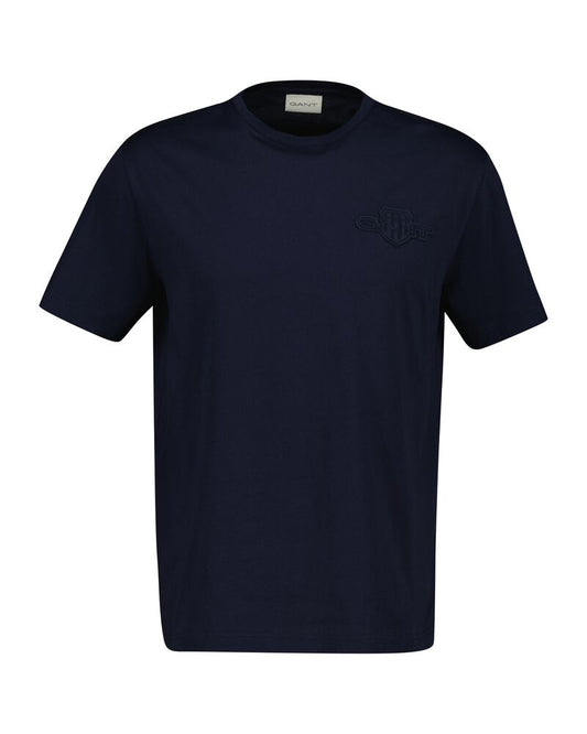 REGULAR TONAL SHIELD SHORT SLEEVE T-SHIRT EVENING BLUE / S