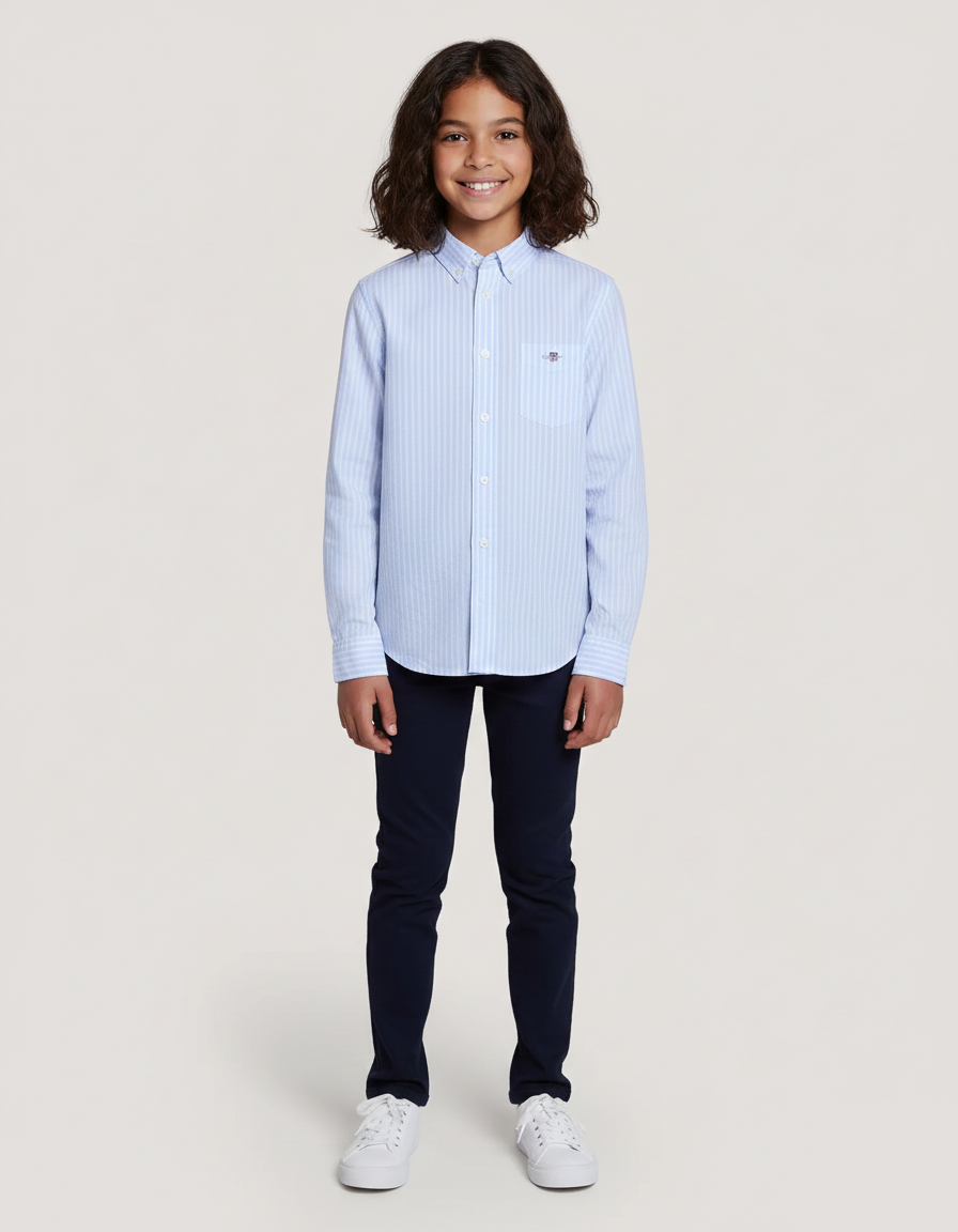 Teens Shield Striped Poplin Shirt