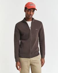 Gant Cotton Piqué Zip Cardigan
