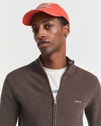 Gant Cotton Piqué Zip Cardigan