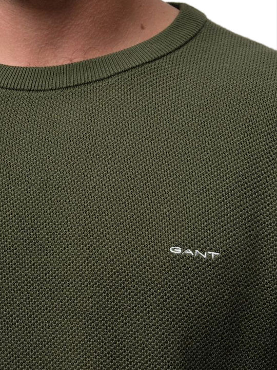 Gant Cotton Piqué Crew Neck Sweater
