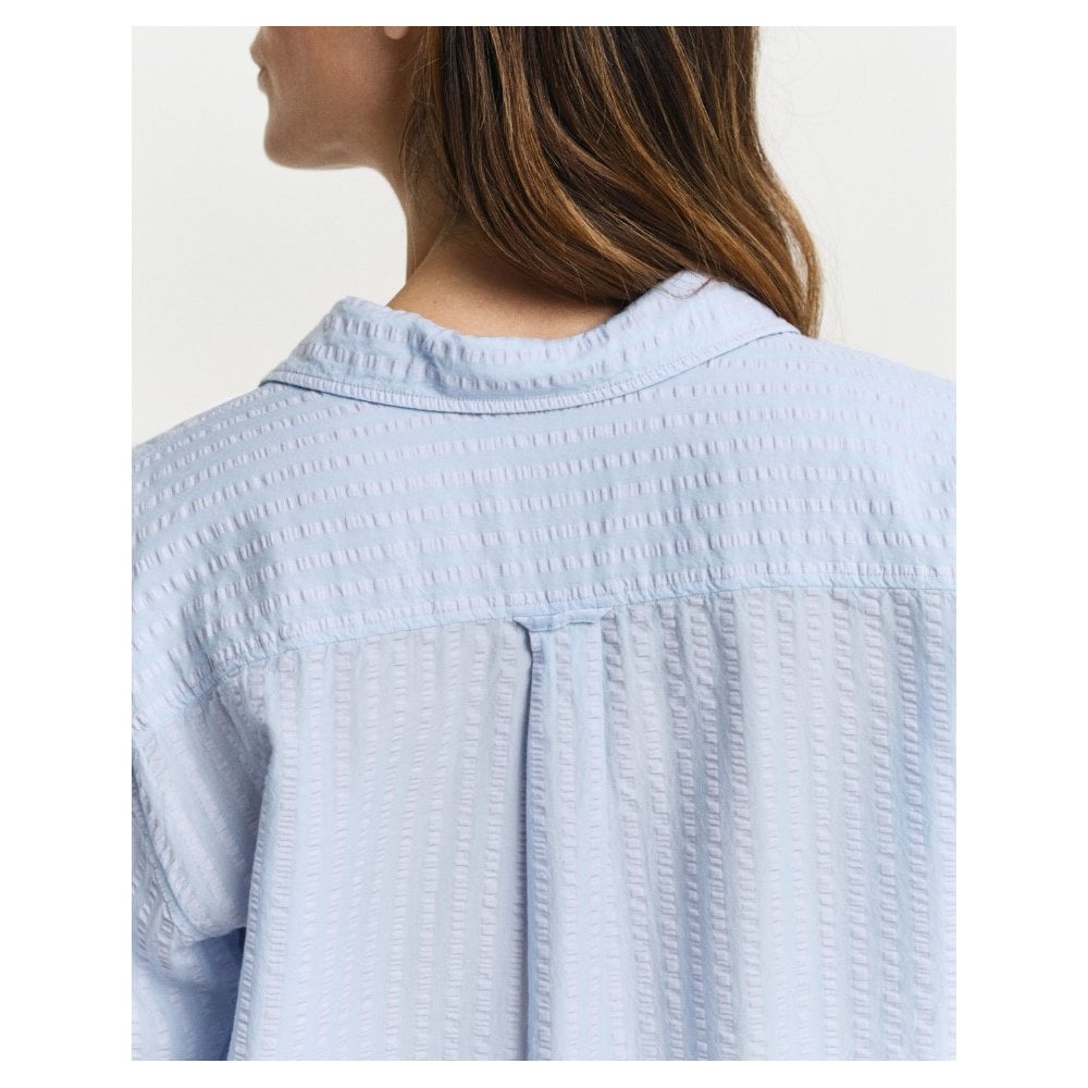 Relaxed Fit Tonal Striped Seersucker Shirt