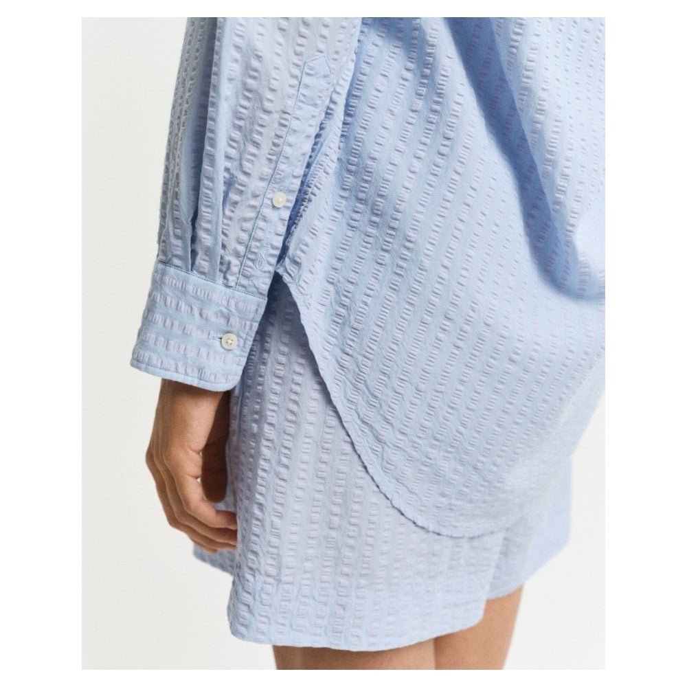 Relaxed Fit Tonal Striped Seersucker Shirt