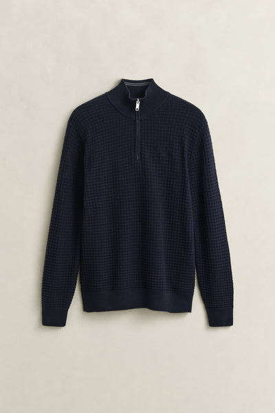 Cotton Texture Half Zip
