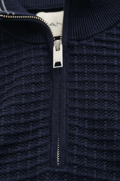 Cotton Texture Half Zip