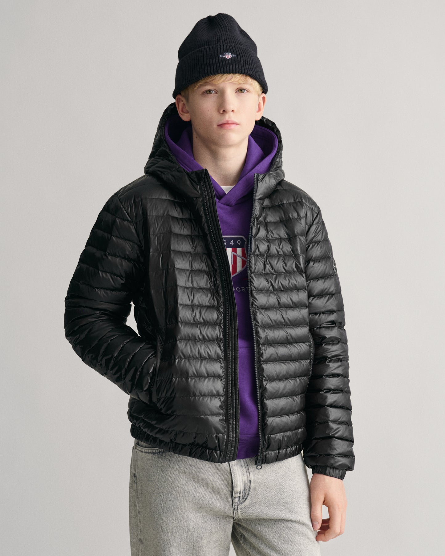 Teens Shiny Lightweight Padded Down Jacket