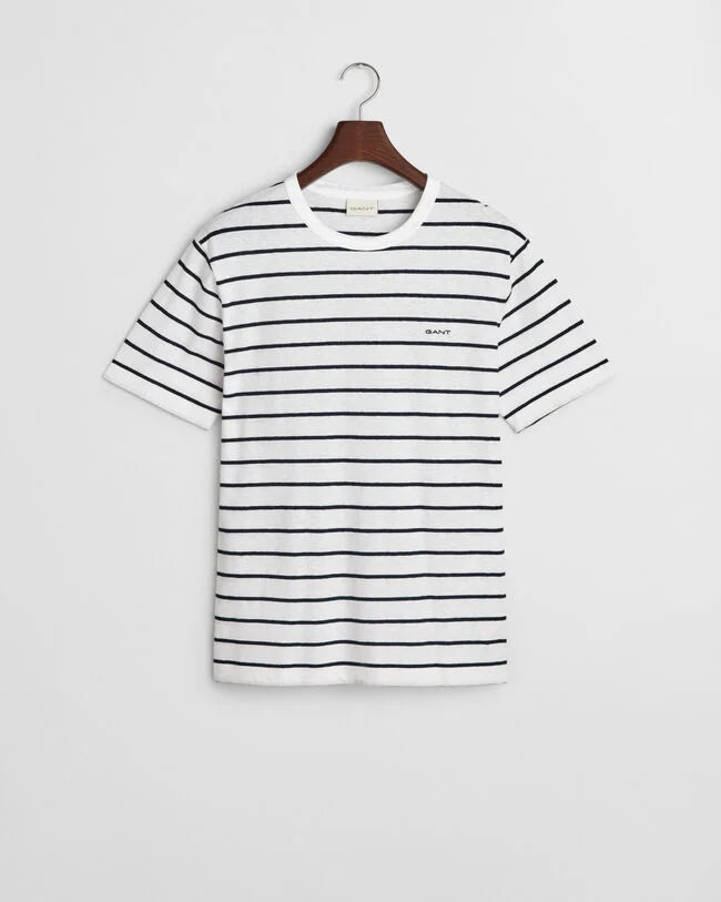 Striped Cotton Linen T-Shirt