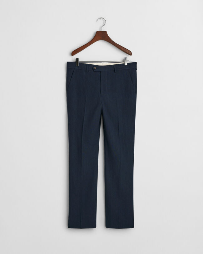Slim Fit Cotton Linen Suit Pants