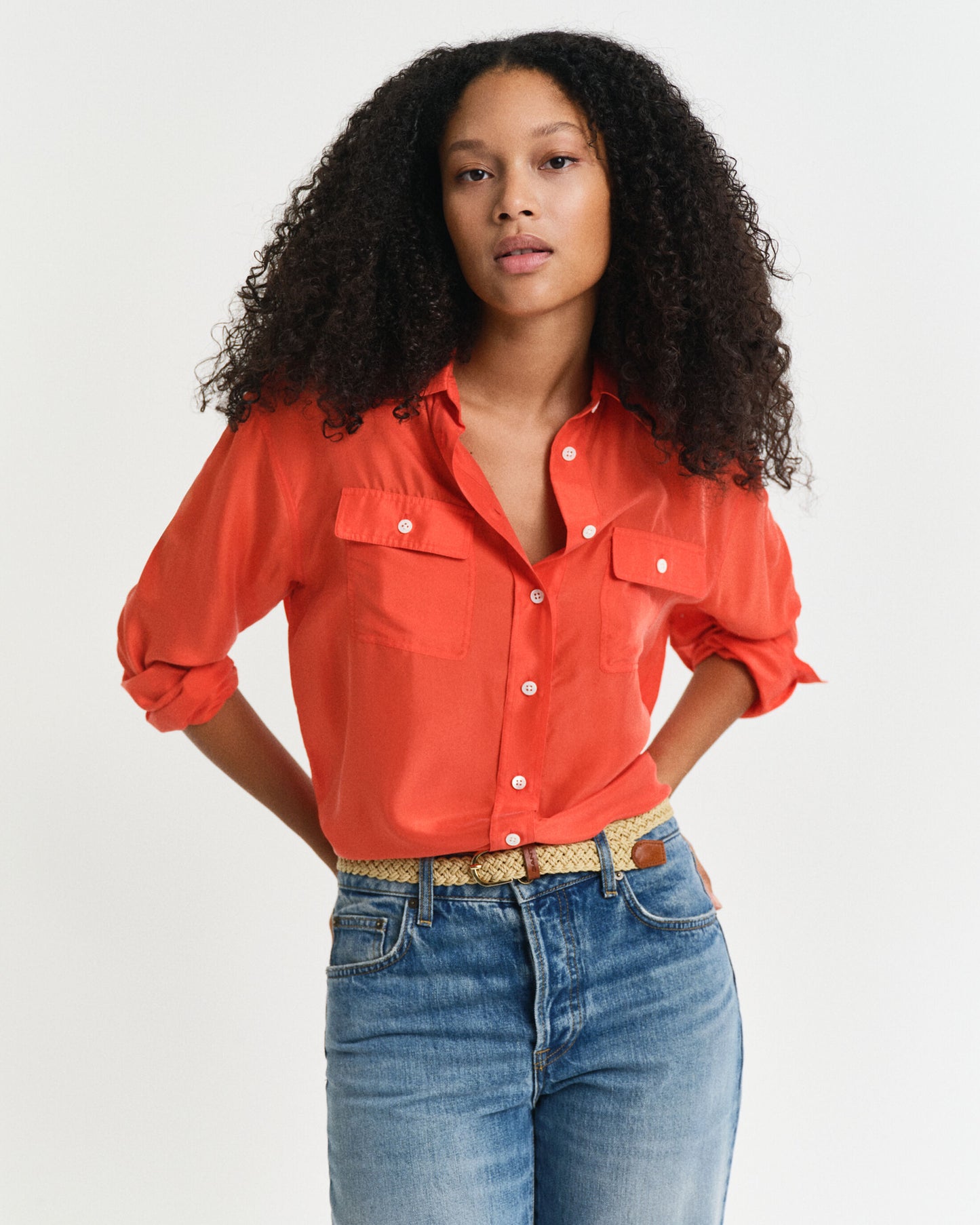 Relaxed Fit Habotai Silk Shirt