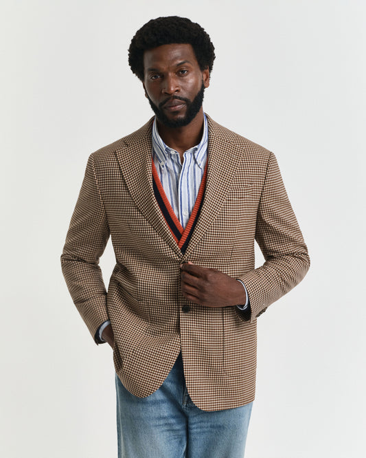 GANT Relaxed Fit Gingham Check Blazer