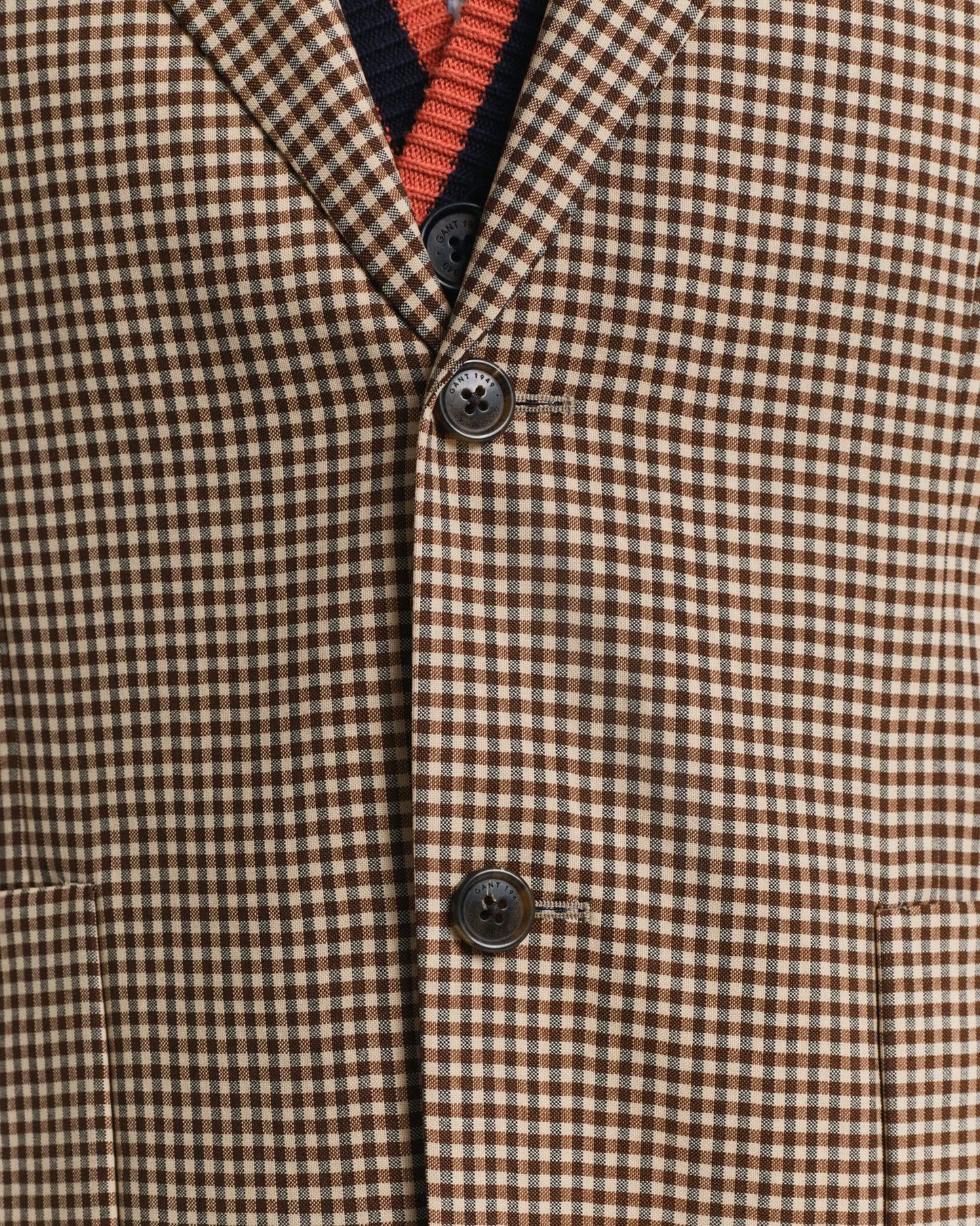 GANT Relaxed Fit Gingham Check Blazer