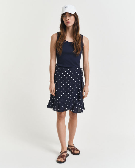 DOT PRINT FRILL SKIRT