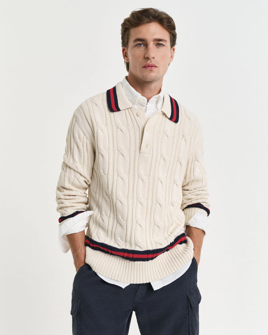 Gant Cable Knit Polo