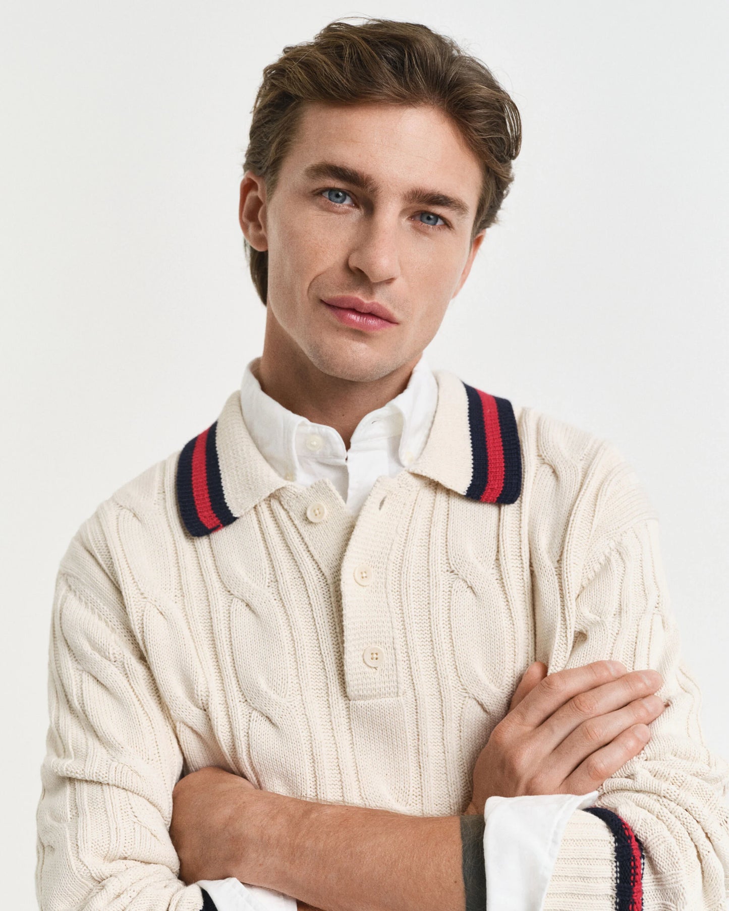 Gant Cable Knit Polo
