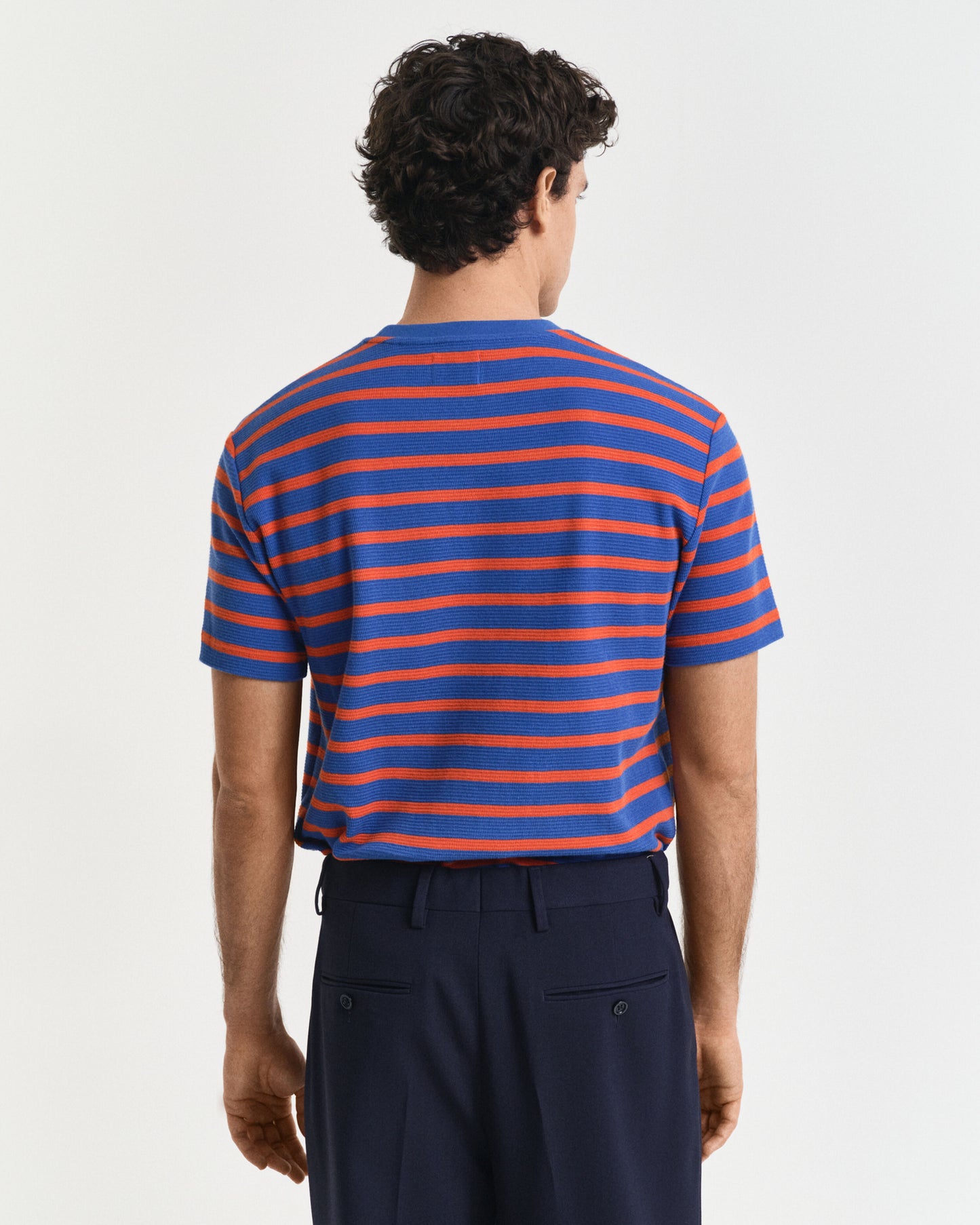 Gant Waffle Stripe Short Sleeve T-Shirt