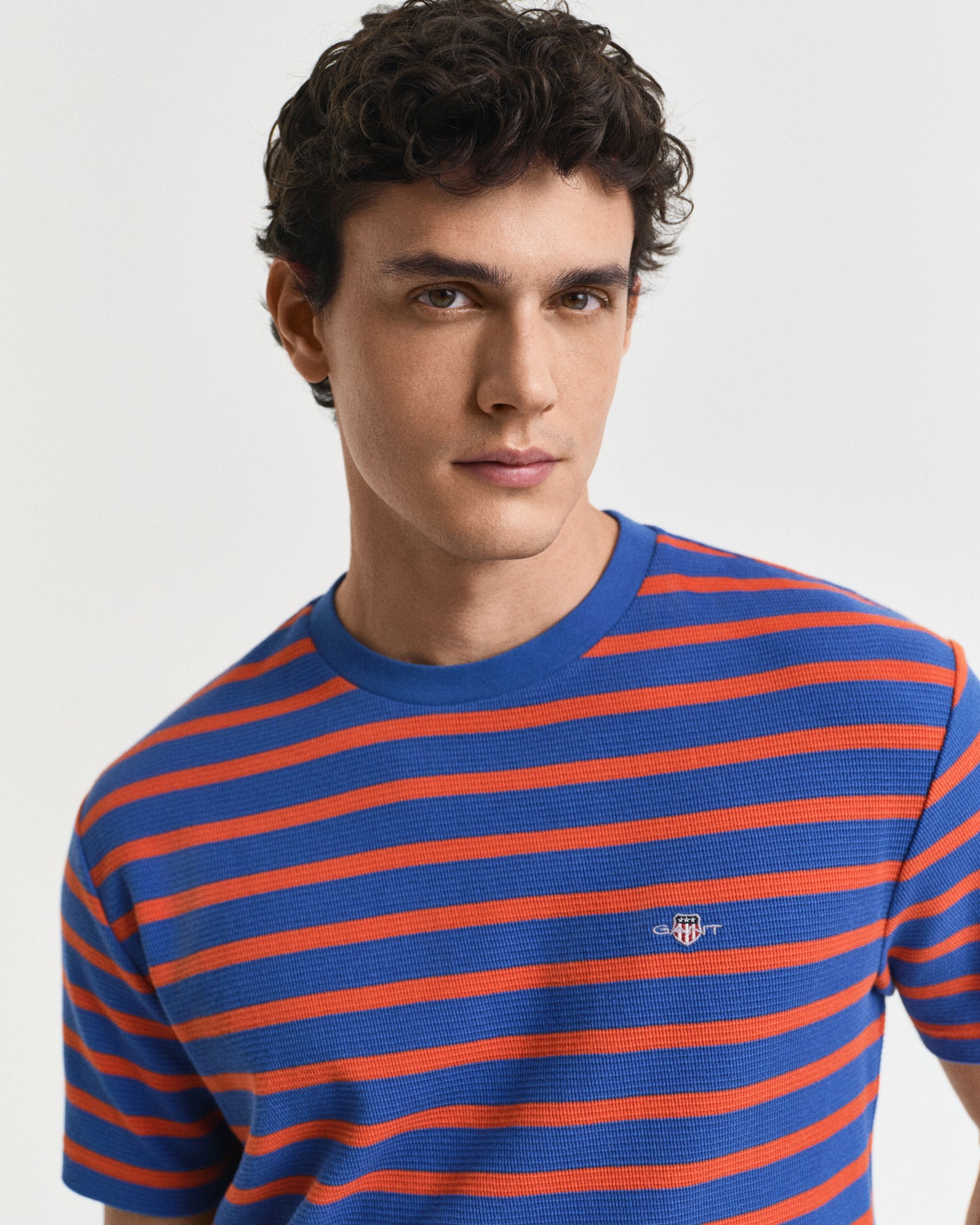 Gant Waffle Stripe Short Sleeve T-Shirt