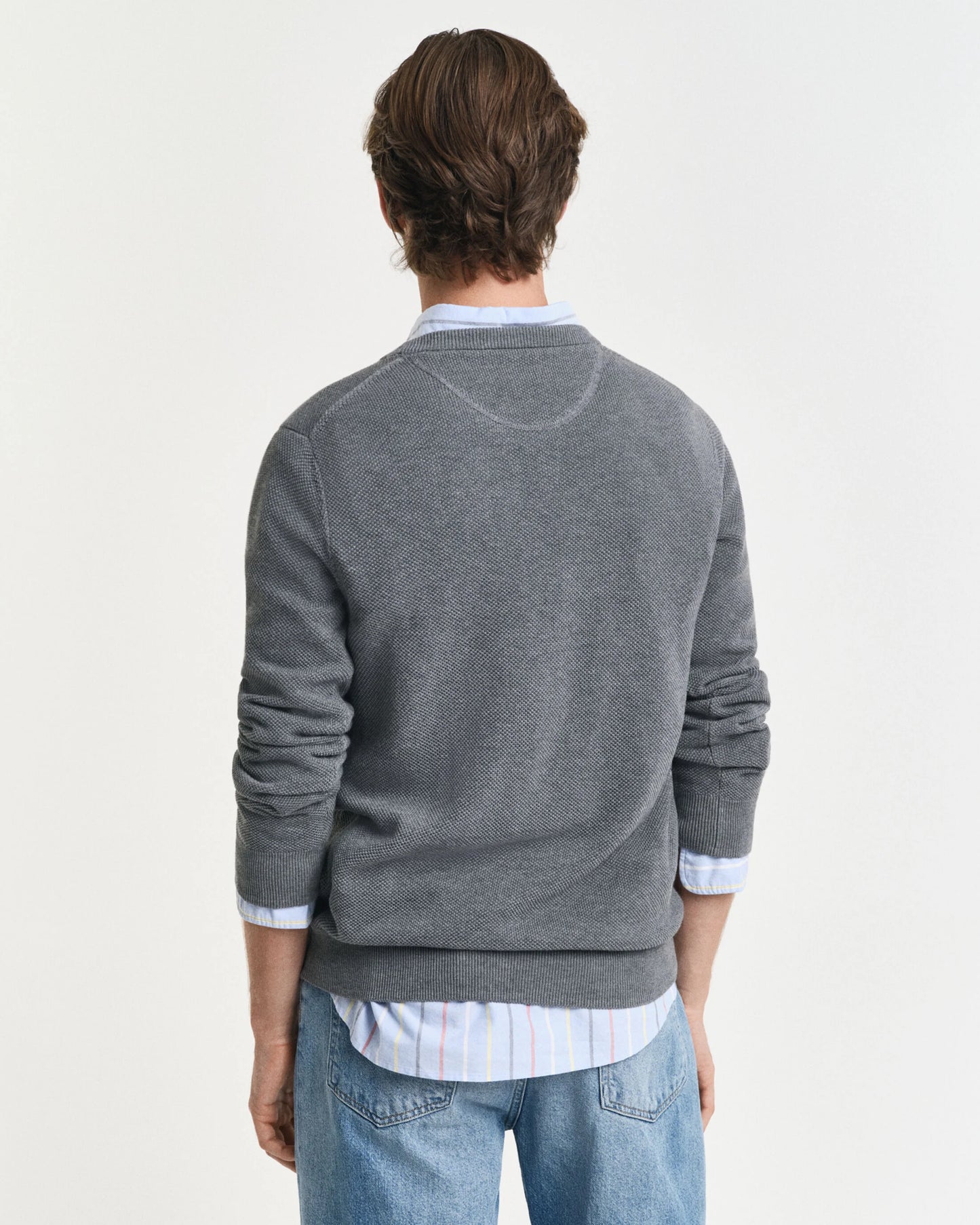 Gant Cotton Piqué Crew Neck Sweater