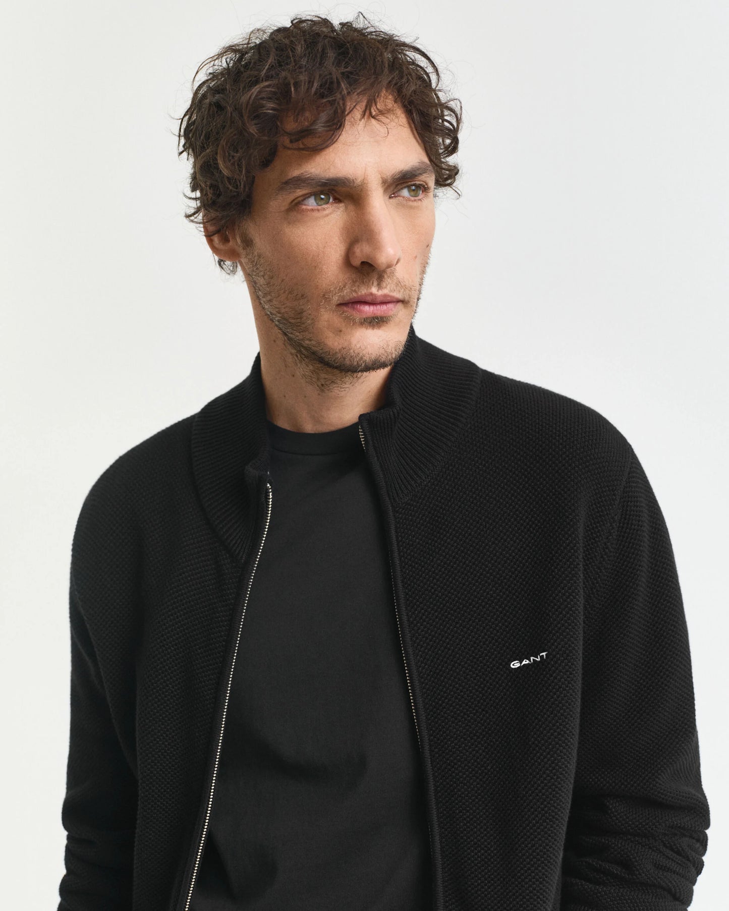 Gant Cotton Piqué Zip Cardigan