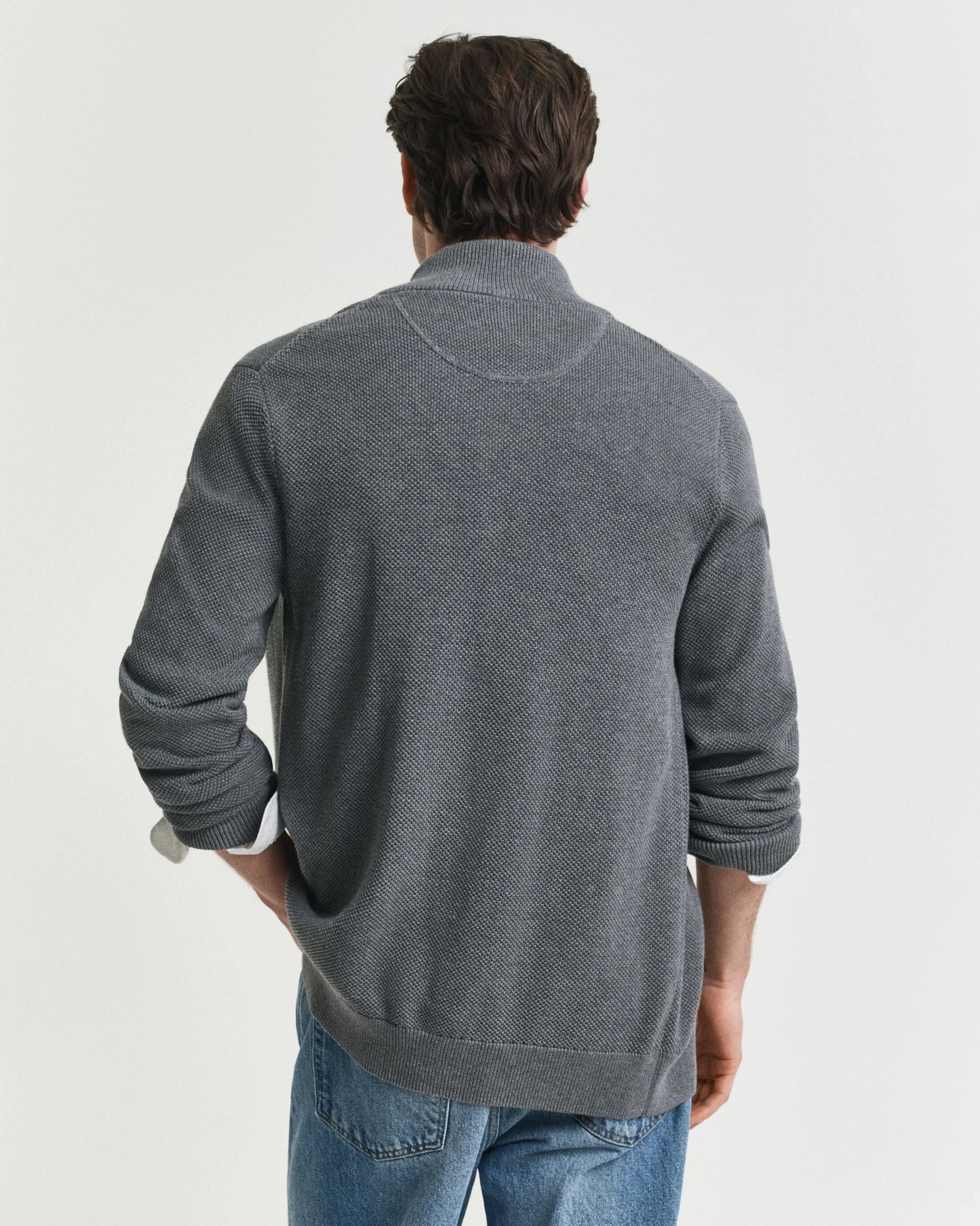 Gant Cotton Piqué Zip Cardigan