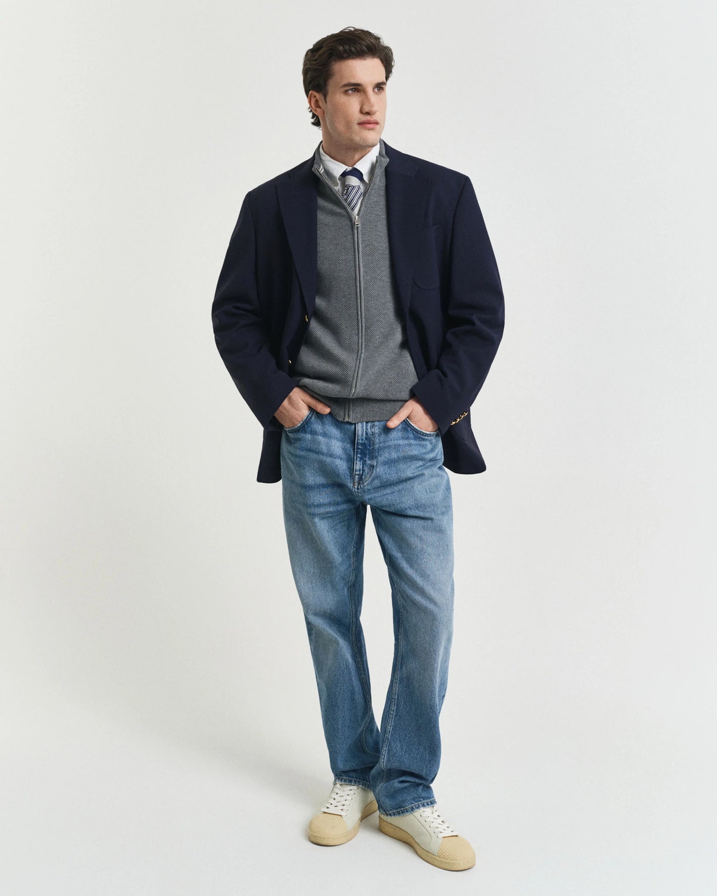 Gant Cotton Piqué Zip Cardigan
