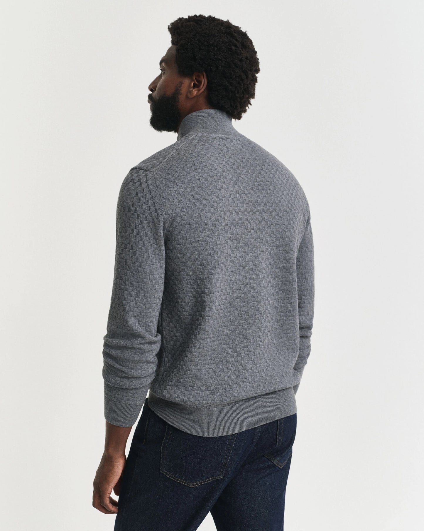 Gant Micro Texture Half-Zip  Sweater