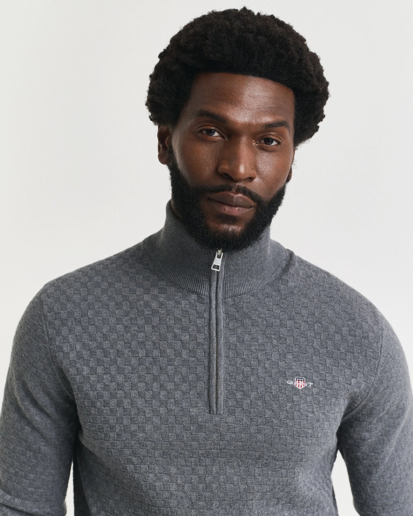 Gant Micro Texture Half-Zip  Sweater