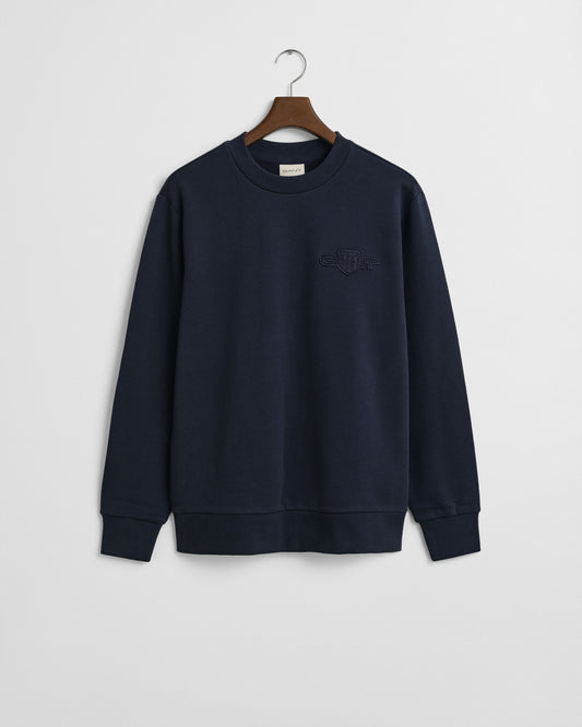 Regular Fit Tonal Shield Crew Neck Sweatshirt