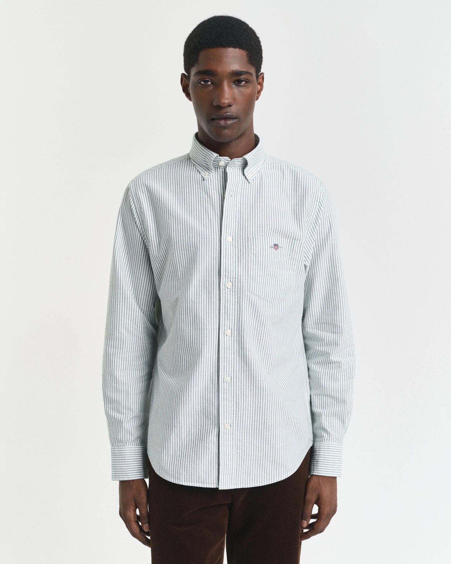 Regular Fit Banker Stripe Oxford Shirt