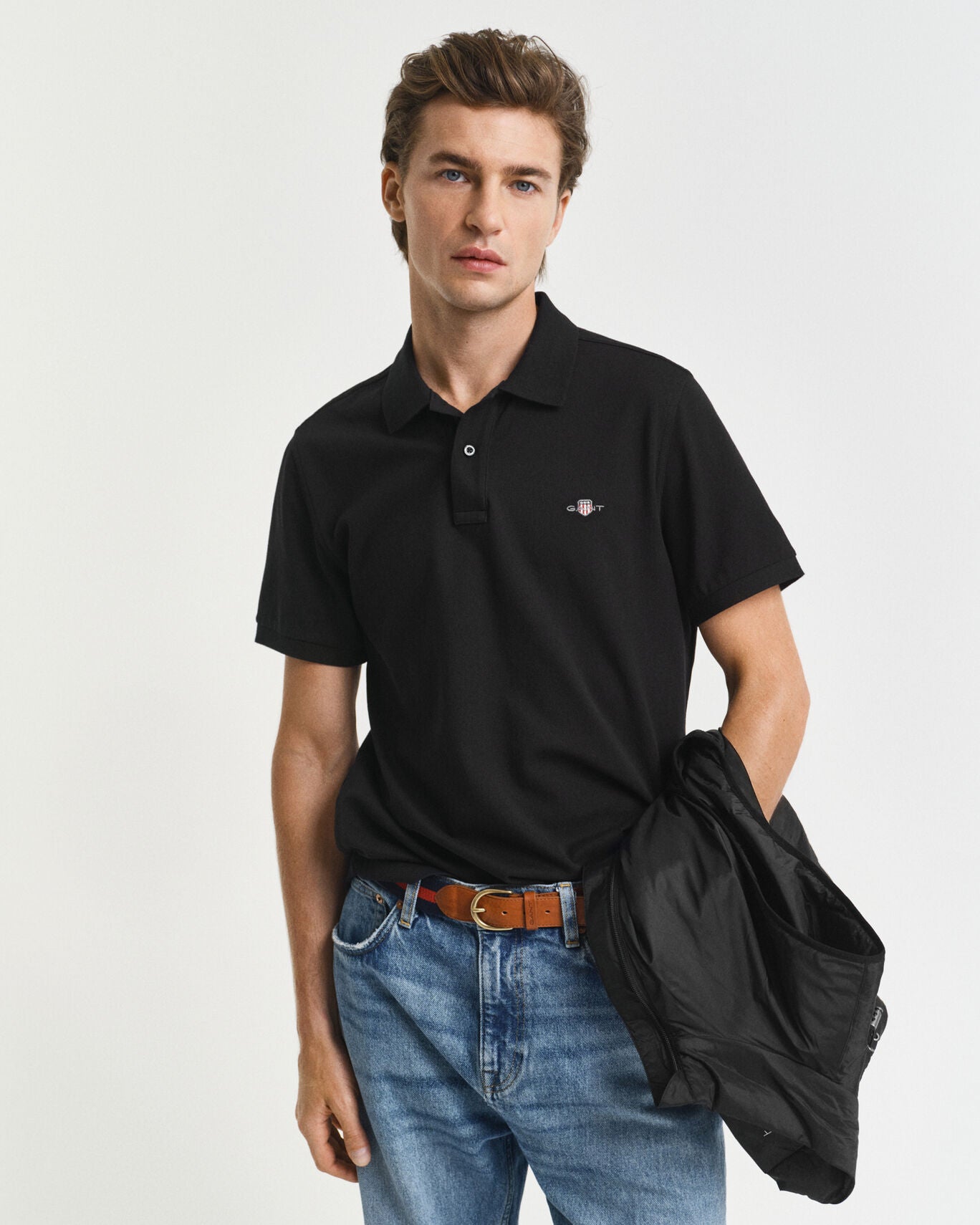 Regular Shield Short Sleeve Pique Polo