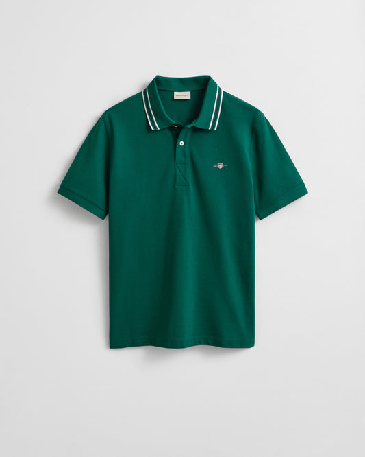 Collar Tipping Short Sleeve Polo