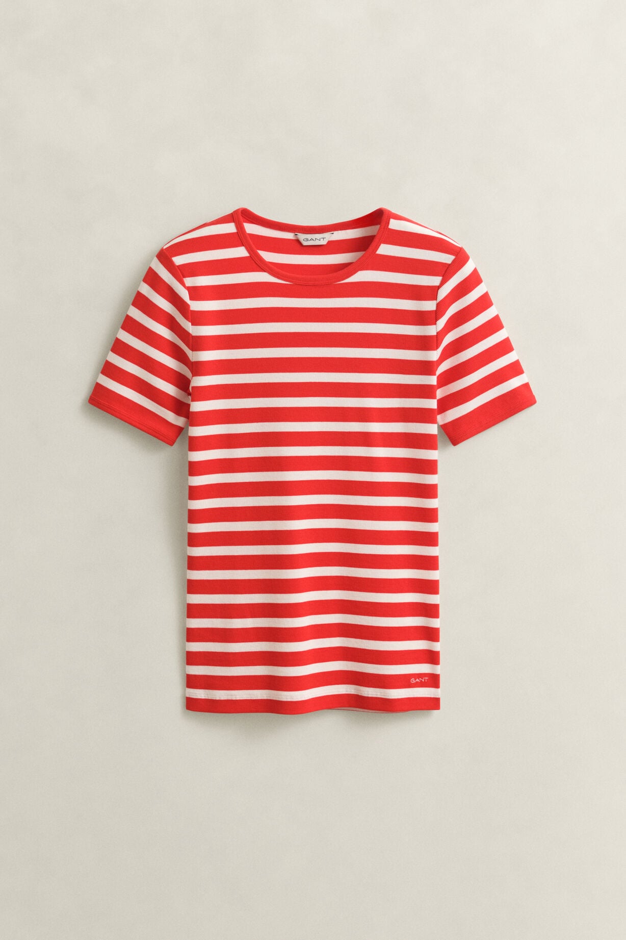 Striped Ribbed Short sleeve T-Shirt