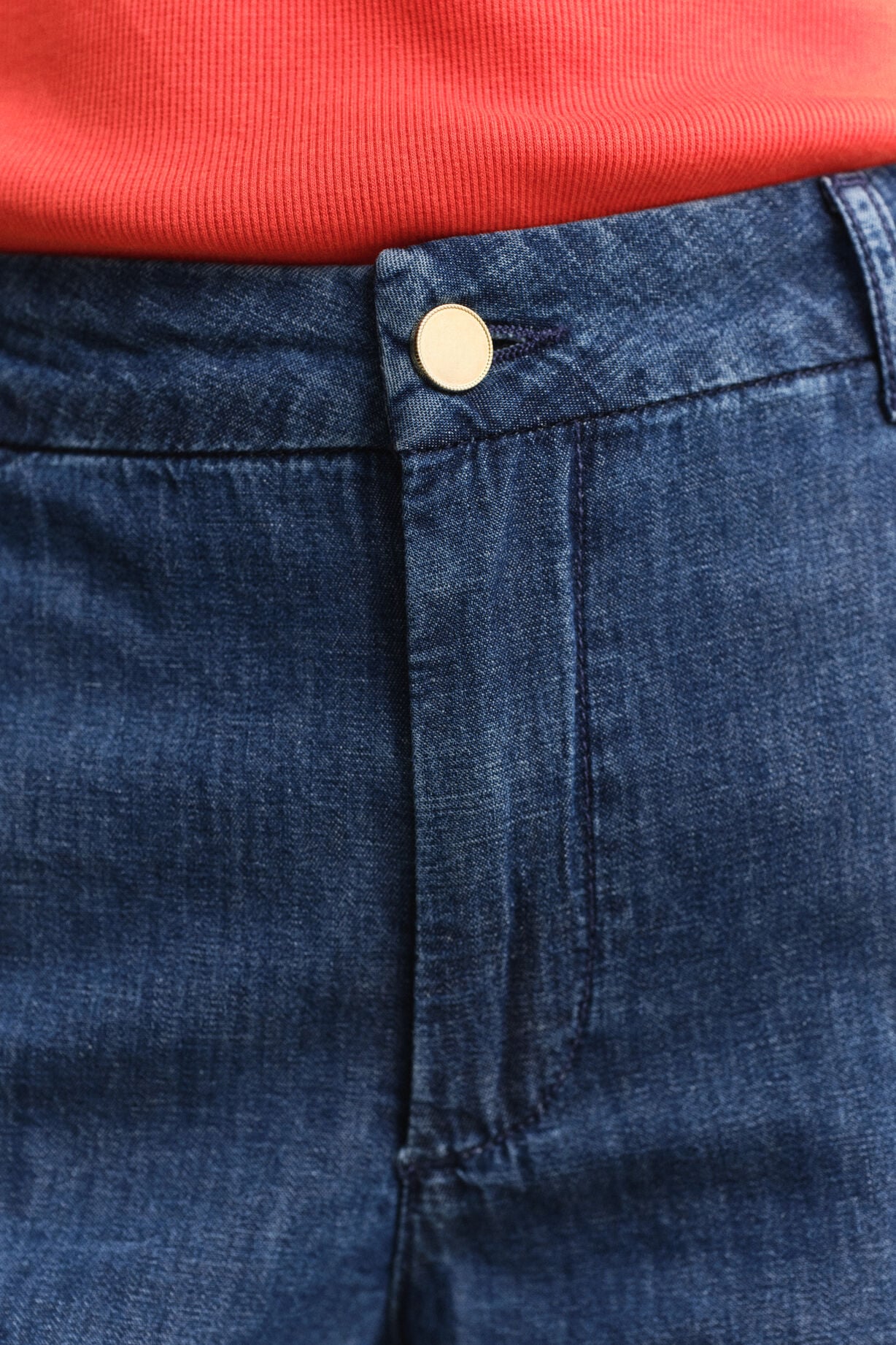 Relaxed Cotton Linen Jeans