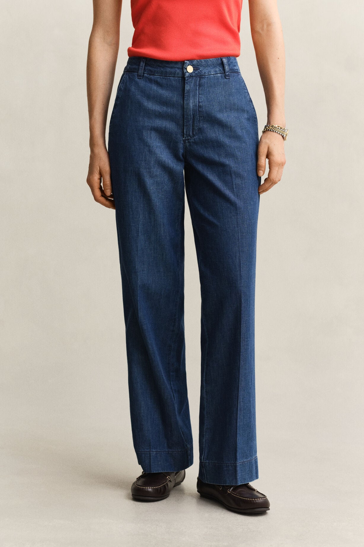 Relaxed Cotton Linen Jeans
