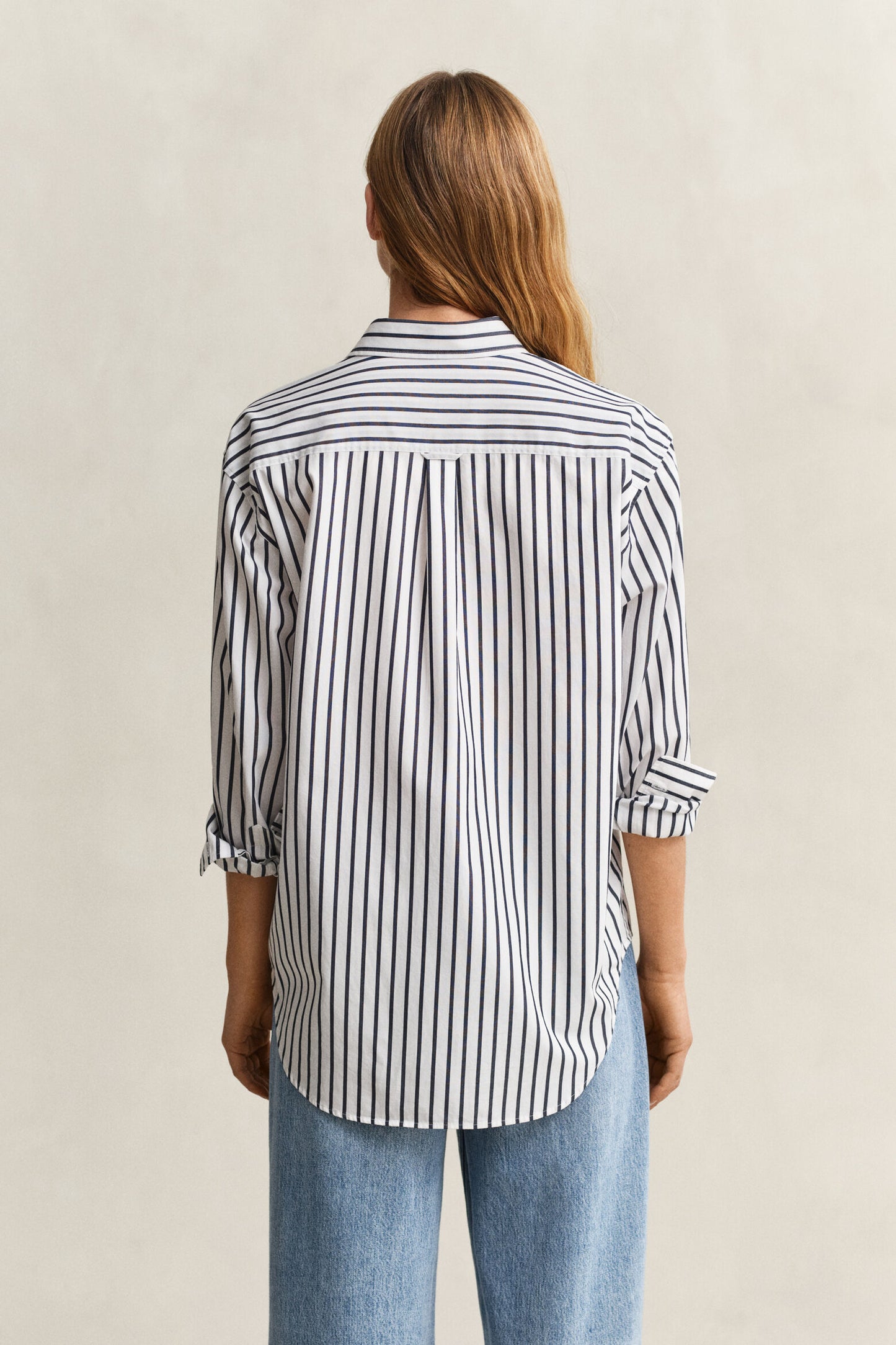 Relaxed Fit Striped Poplin Shirt